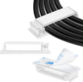 XHF 100 PCS Self Adhesive Cable Clips White, Wire Clips Cable Management Wire by XHF