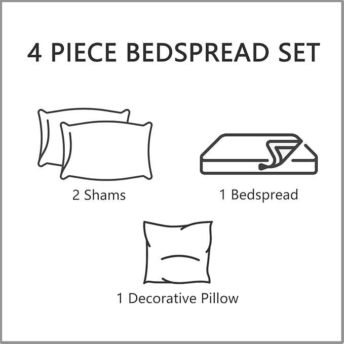 CHIXIN Bedspread Coverlet Set Queen Size - Image 5