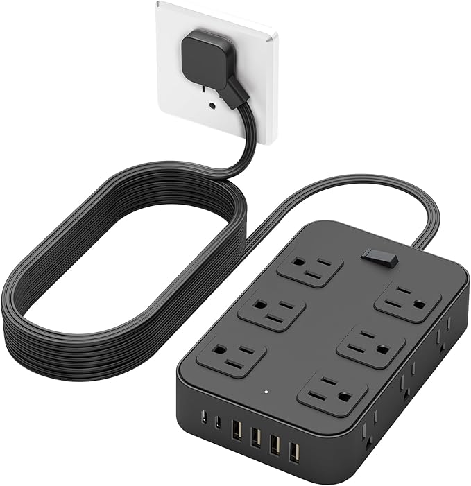 Solidock Flat Plug Power Strip Surge Protector by Unknown