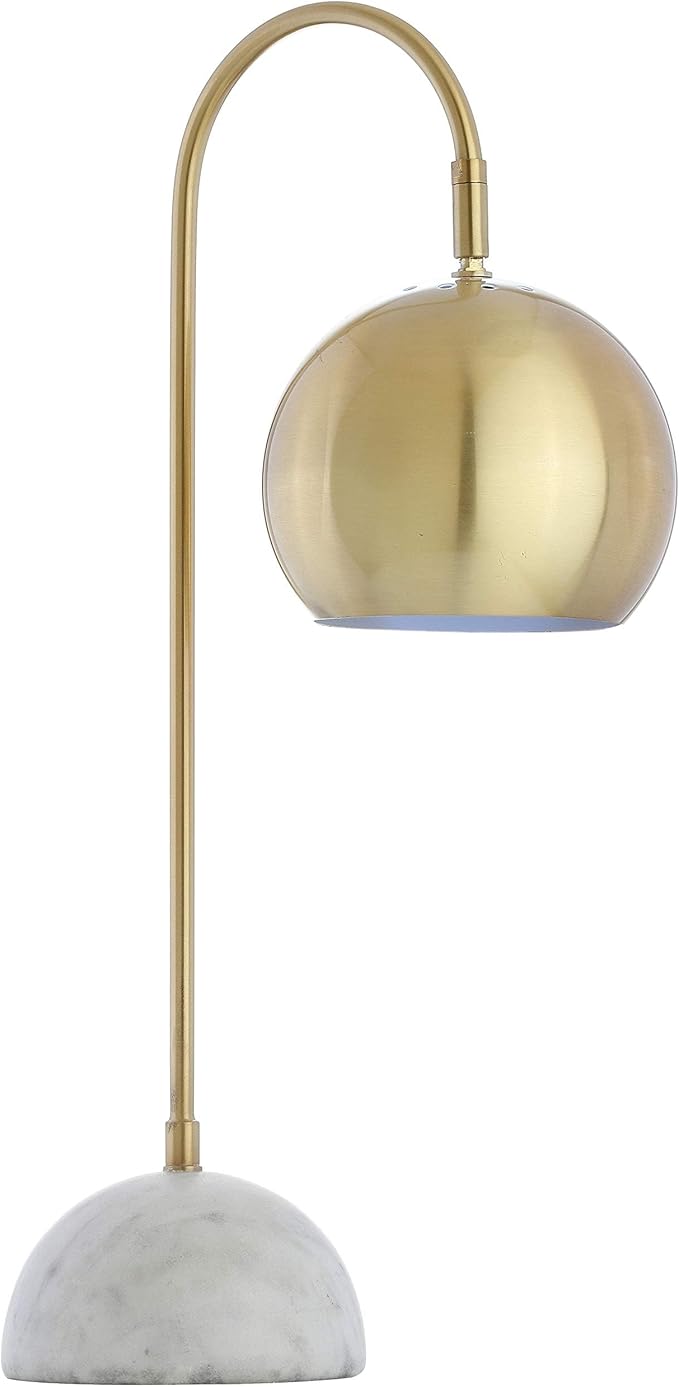 JONATHAN Y JYL6000A 23.5" Modern Brass and Marble Table Lamp, Contemporary Task by JONATHANY