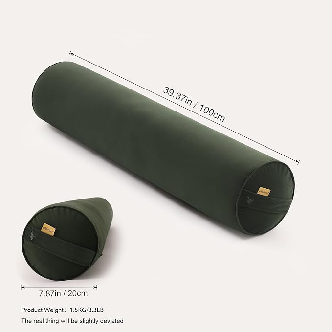 Long Round Body Pillow for Adults – Bolster Pillow for Bed, Cervical Roll Pillow - Image 2