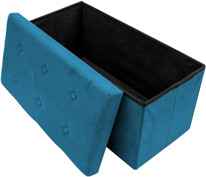Sorbus Storage Ottoman Bench – Collapsible/Folding Bench Chest - Image 8