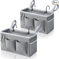 Kanrichu 2pcs Bedside Caddy Hanging Storage Bag, Water Cup Holders, Organizer by KANRICHU