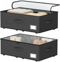 Underbed Storage With Wheels, No Assemble Required 12 inches Height Under bed by EASIERLIFEENJOYWORLDBEAUTY