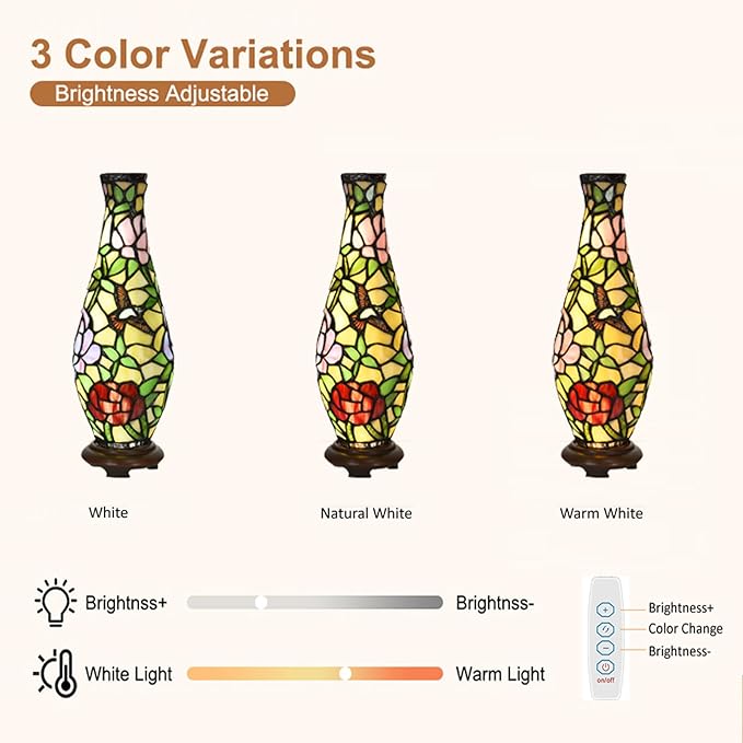 A0010 Tiffany Style Vase Table Lamp LED - Image 6
