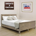 Solid Hardwood Deluxe Platform Bed Frame, Footboard & Slats, Quality Crafted in by LancasterCountyCrafted