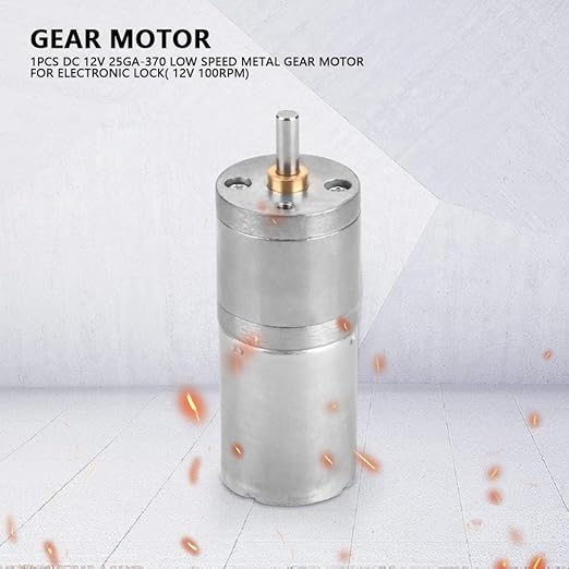 25mm DC 12V 25GA-370 Metal Gear Motor Low Speed - Image 5