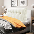 WOWMAX 100% Cotton Corduroy Headboard Pillow – Queen Size Back Support Reading by WOWMAX