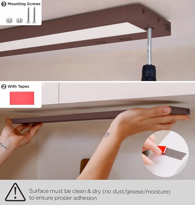 36 Inch Under Cabinet Lighting Plug in, 20W 120V 3 Color 3000K/4000K/5000K - Image 7