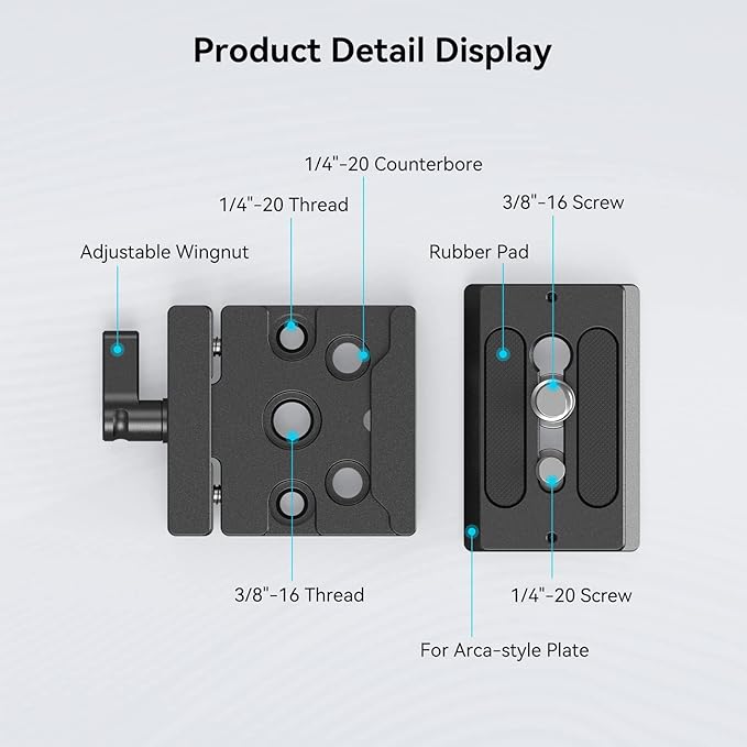 SMALLRIG DSLR and Mirrorless Quick Release Clamp and Plate - Image 6