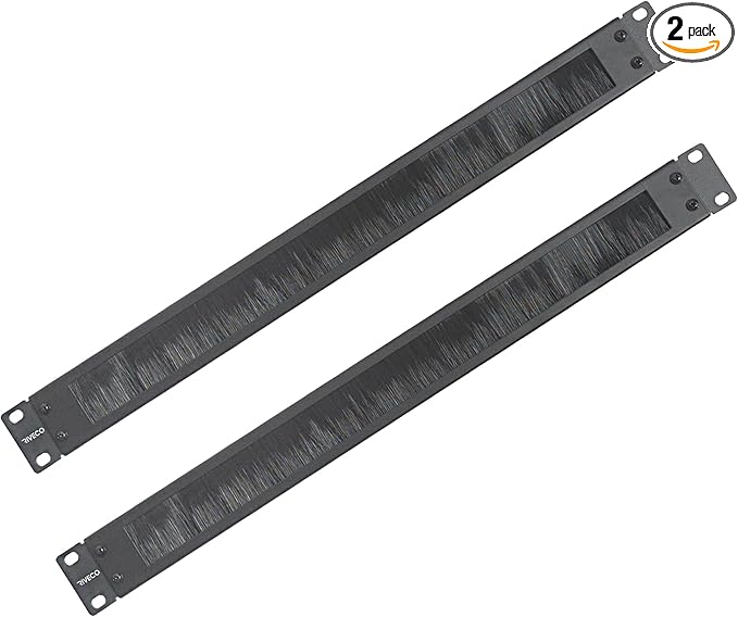 RIVECO 1U Brush Panels for Rack Cable Management, Server Rack Cable Organizer by RIVECO