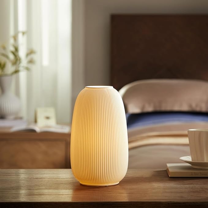 RONDURE 9.5" Modern Ceramic Table Lamp, Fully Dimmable Modern Bedside Lamps - Image 5