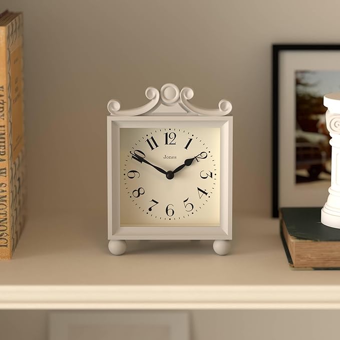 JONES CLOCKS® Parlour Mantel Clock | Classic Carriage Clock | Pale Gray | - Image 3