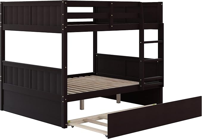 STERXONE Best Thicken Solid Wood Full Over Bunk Bed - Image 8