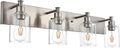 TODOLUZ Bathroom Vanity Light Fixtures, 4-Lights Modern Brushed Nickel Wall by TODOLUZ