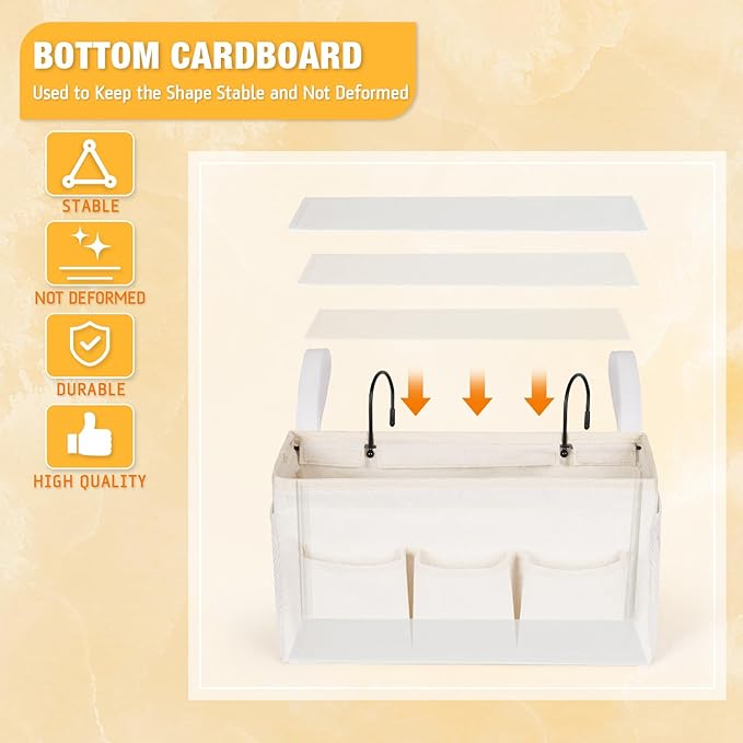 Lilithye Bedside Caddy Storage Organizer - Image 6