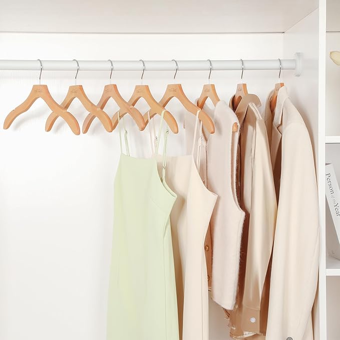 TOPIA HANGER Wooden Coat Hangers 12 Pack, Premium Wood Top Suit Hangers - Image 7