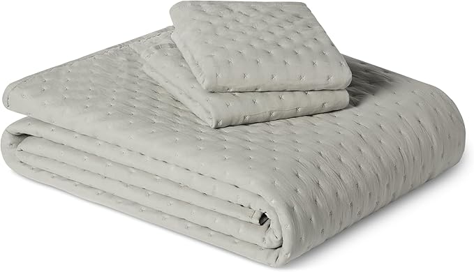 Amazon Basics Brushed Microfiber Quilt Set, Extra Soft by AmazonBasics