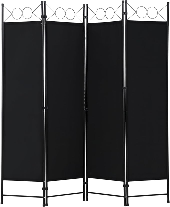 FDW 4 Panel Room Divider and Folding Portable Partition Screen, 6FT Wall by FDW