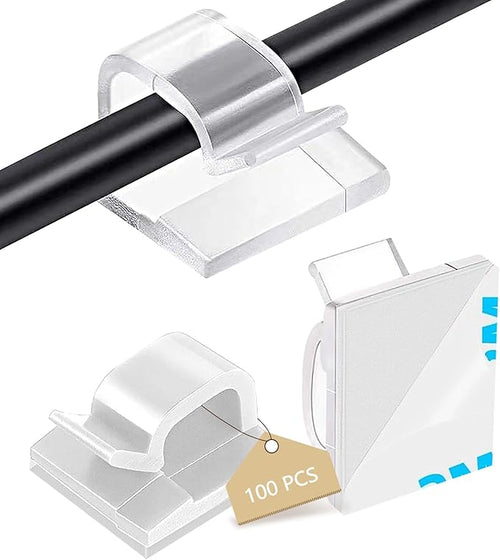 100PCS Cable Clips, Adhesive Wire Clips Organizer Cord Clips Management by Abnii