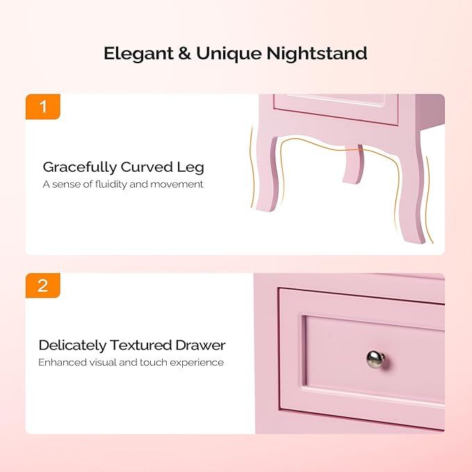 Bonnlo Nightstand Set of 2, Nightstands - Image 5