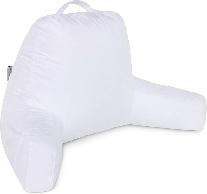 Husband Pillow White, Original Reading Pillow in Bed Rest Chair, Shredded by HusbandPillow