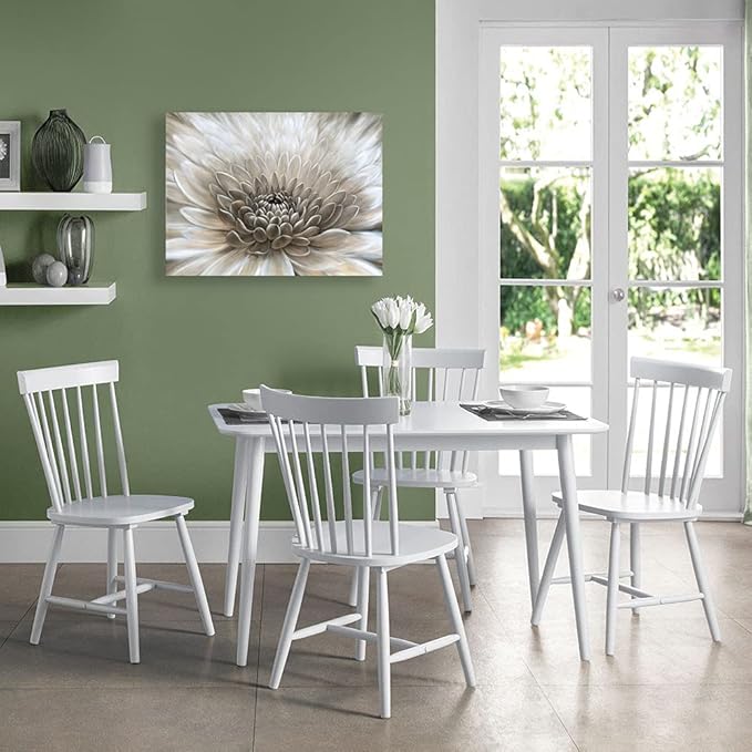 RICHSPACE ARTS Flower Wall Art in Neutral Beige Color Modern Rustic Farmhouse - Image 5