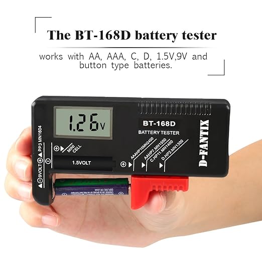 D-FantiX Digital Battery Tester, Universal Battery Checker Household Battery - Image 6