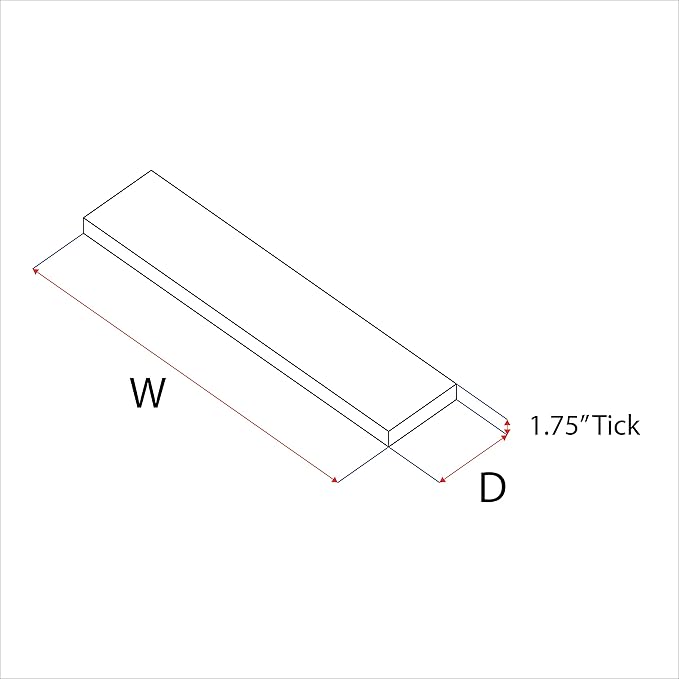 URBANDI, Rustic Floating Shelves, Hidden Bracket, Solid Wood, Heavy Duty - Image 2
