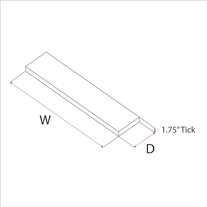URBANDI, Rustic Floating Shelves, Hidden Bracket, Solid Wood, Heavy Duty - Image 2