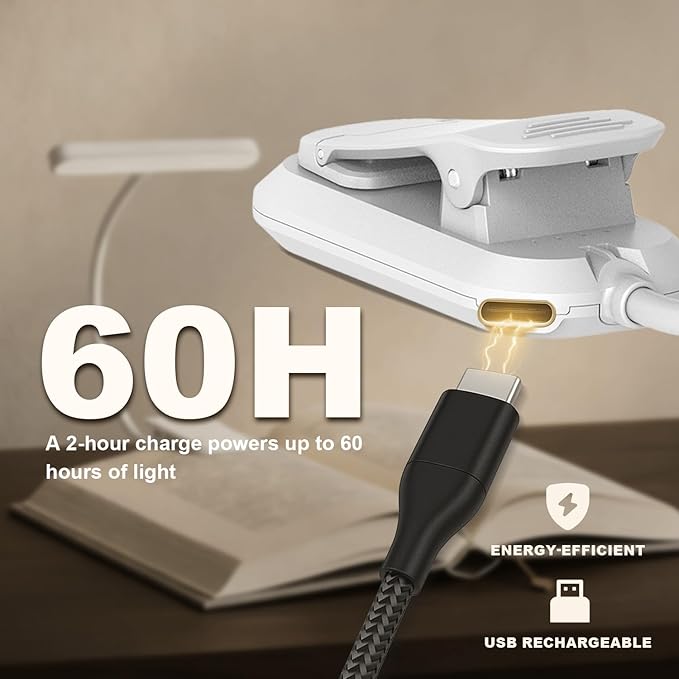 Rechargeable Book Lights for Reading at Night 25 LED - Image 8
