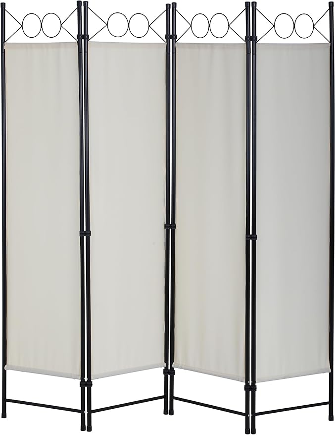 FDW 4 Panel Room Divider and Folding Portable Partition Screen, 6FT Wall by FDW