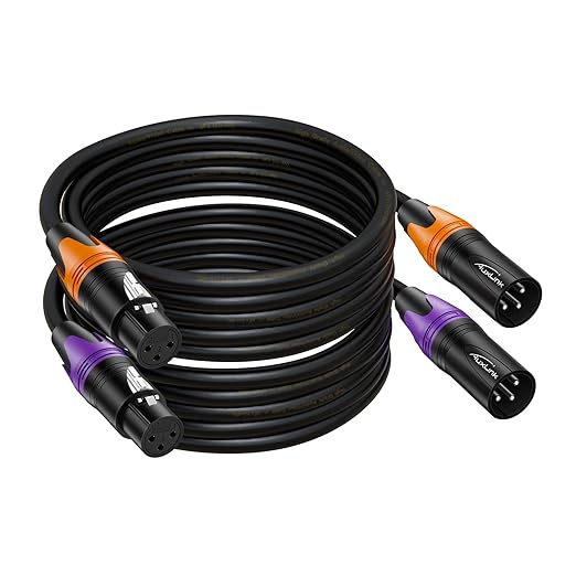 AuxLink 25ft XLR Microphone Cable 2Pack by AuxLinkcable