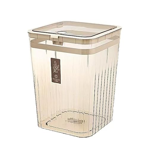 Bathroom Trach Can with Lid, 2.6 Gallon Grabage Can, Plastic Transparens Waste by Lingerlanden