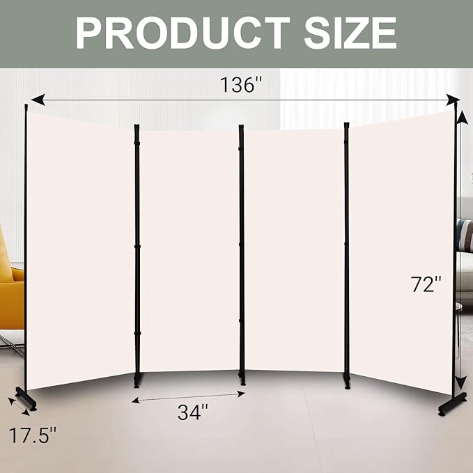 Room Divider Folding Privacy Screens - Image 6