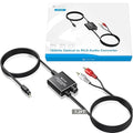 eSynic Portable Optical to RCA Adapter-Volume Control-Built in Voice Amplifier by eSynic
