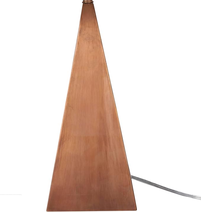 Nourison Home 21" Copper Finish Wood Triangle Table Lamp - Image 5