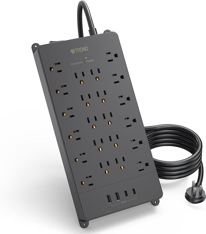 TROND Surge Protector Power Strip, 22 Widely Spaced Outlets by TRONDOfficial