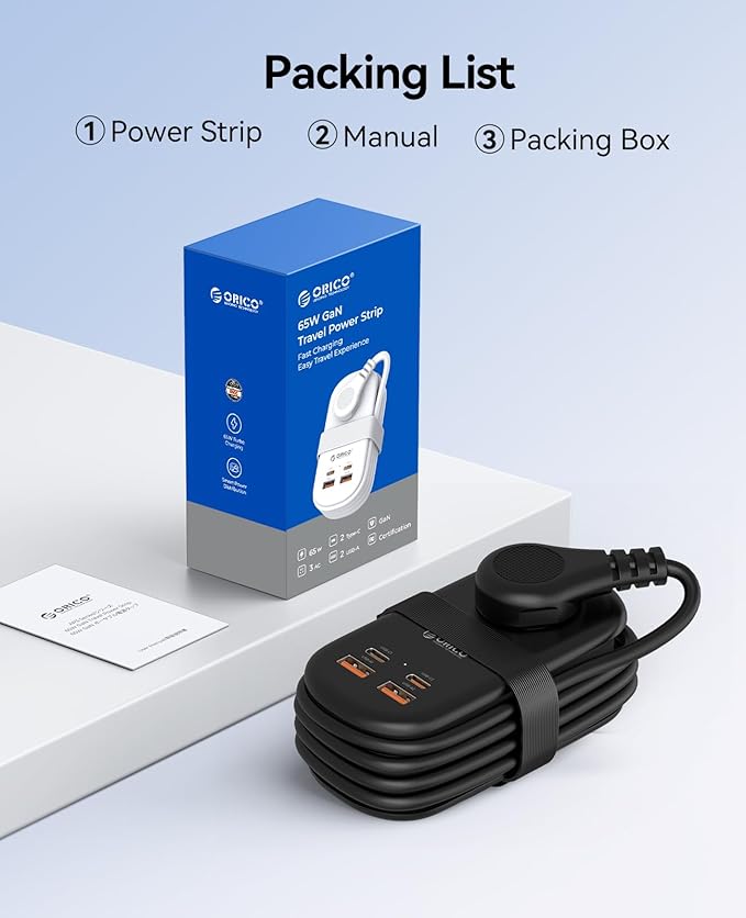 ORICO 65W GaN Travel Power Strip - Image 8