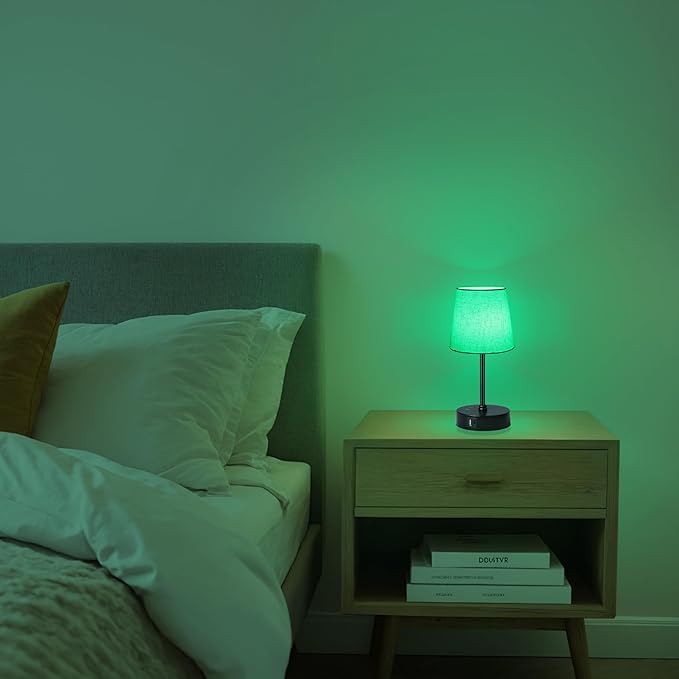 Ascher Small Bedside Table lamp, RGB Color Changing Lamps, 3 Color Temperatures - Image 7