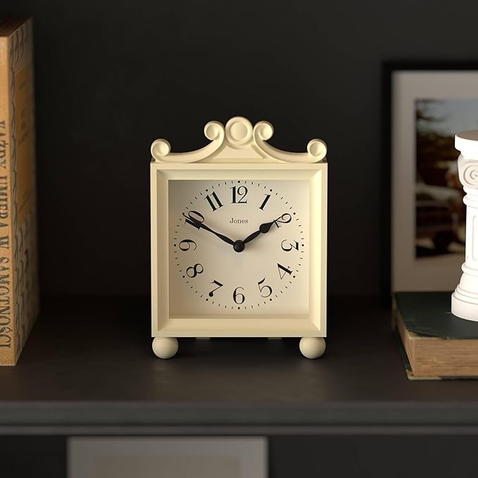 JONES CLOCKS® Parlour Mantel Clock | Classic Carriage Clock | Cream | Elegant - Image 3