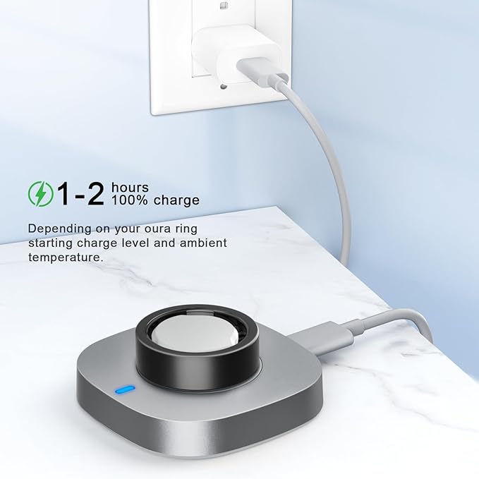 ZOOROO Charger Compatible with Oura Ring Gen 3 Size 13, Fast Charging Dock with - Image 3