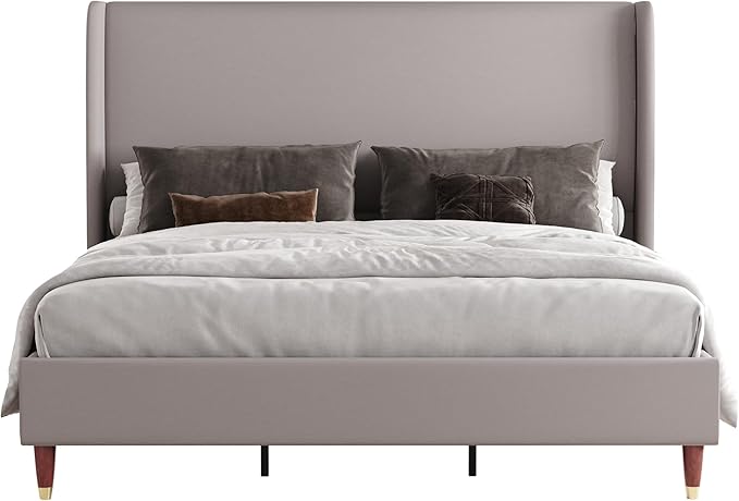 Jocisland King Upholstered Platform Bed Frame - Image 9