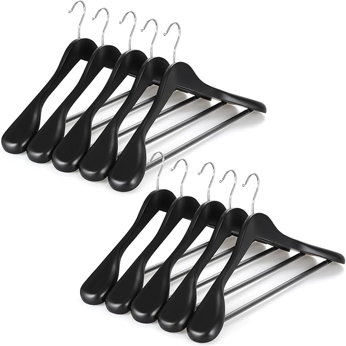 TOPIA HANGER Wide Shoulder Wooden Hangers, Suit Hangers by TOPIAHANGER