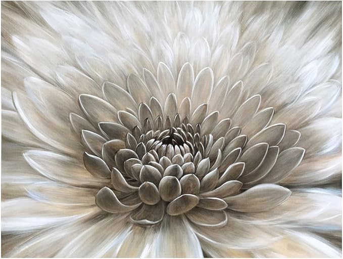 RICHSPACE ARTS Flower Wall Art in Neutral Beige Color Modern Rustic Farmhouse - Image 2