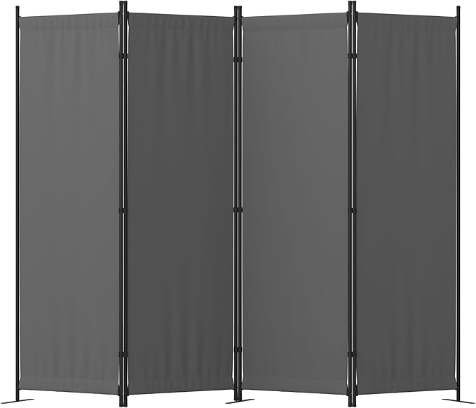 Room Divider, 4 Panel Folding Privacy Screen, 88” Portable Separating by PHONJOROO
