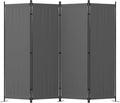 Room Divider, 4 Panel Folding Privacy Screen, 88” Portable Separating by PHONJOROO