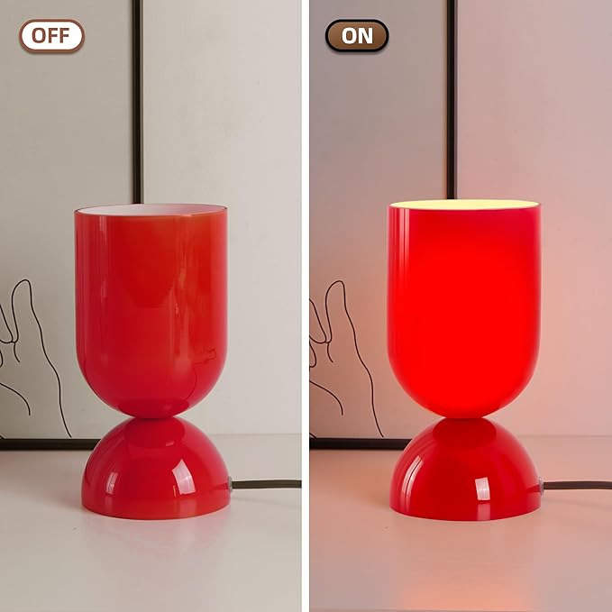 8.9'' Modern Glass Table Lamp, Dimmable Bedside & Desk Lamp - Image 4
