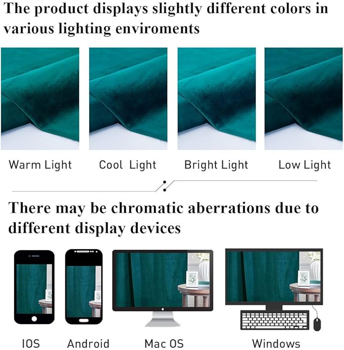 StangH Velvet Blackout Curtains Teal - Image 9