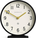 NEWGATE® Q Mantel Clock | Modern Classic Round Mantel Clock | Black | by NEWGATE
